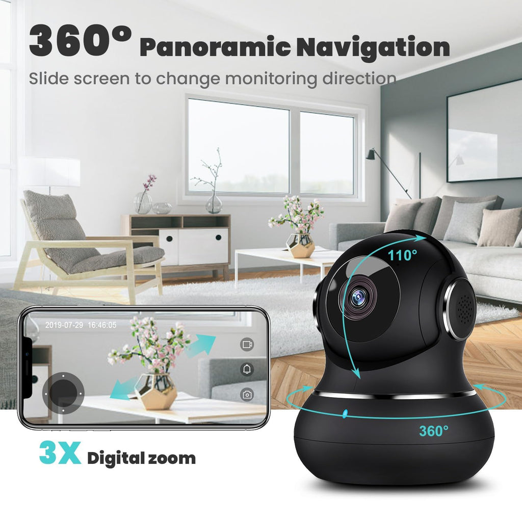2K Indoor Security Camera with Motion Detection Night Vision A6315