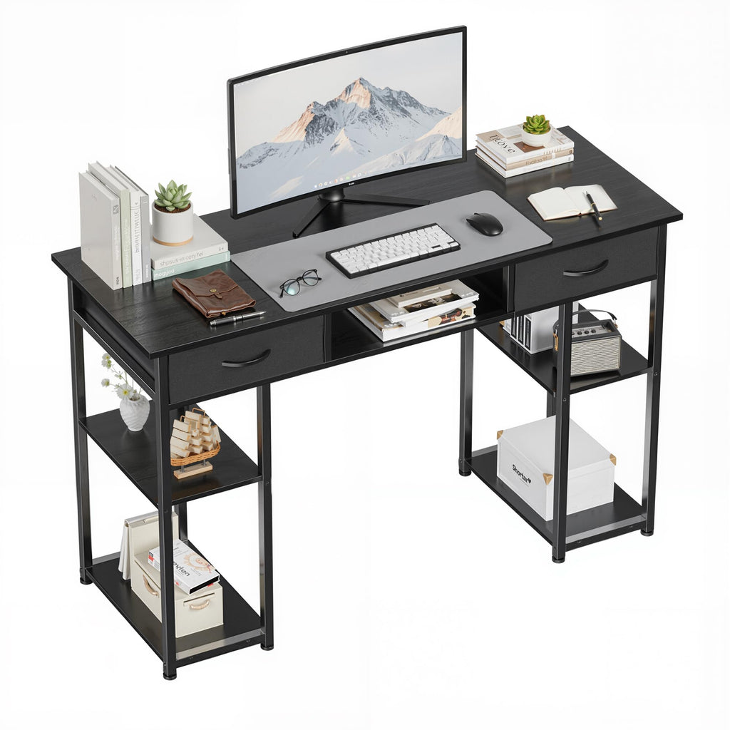 48 Inch Desk with Fabric Drawers F217