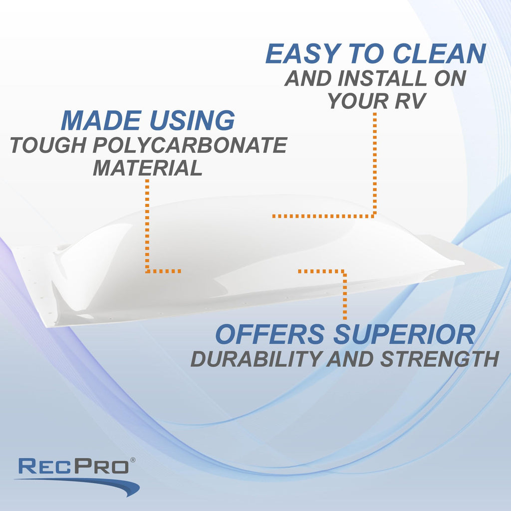 White Impact Resistant RV Skylight Dome H861107