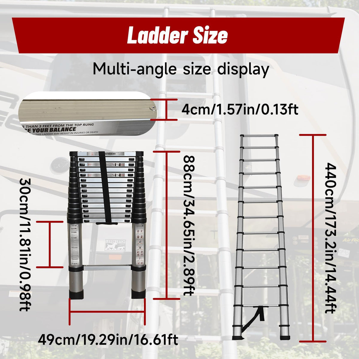 Aluminum Telescopic Ladder M65716