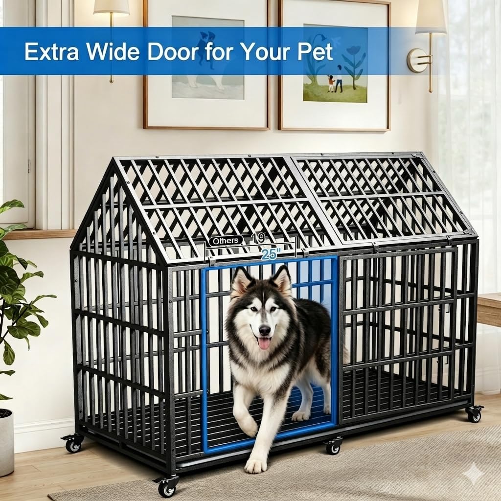 64 inches Heavy Duty Metal Dog Crate D93880