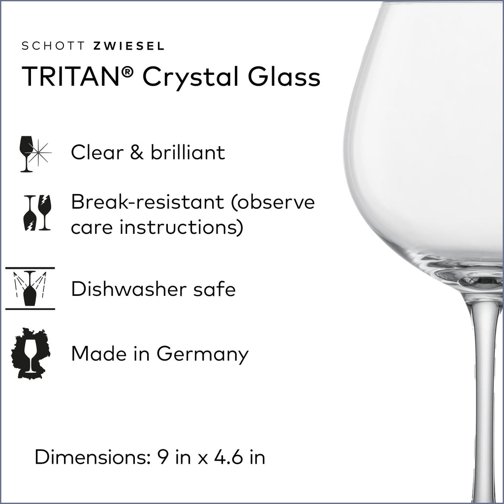 Red Wine Glass Set of 6 Dishwasher-Safe Tritan Crystal 27.5 Ounce C4308