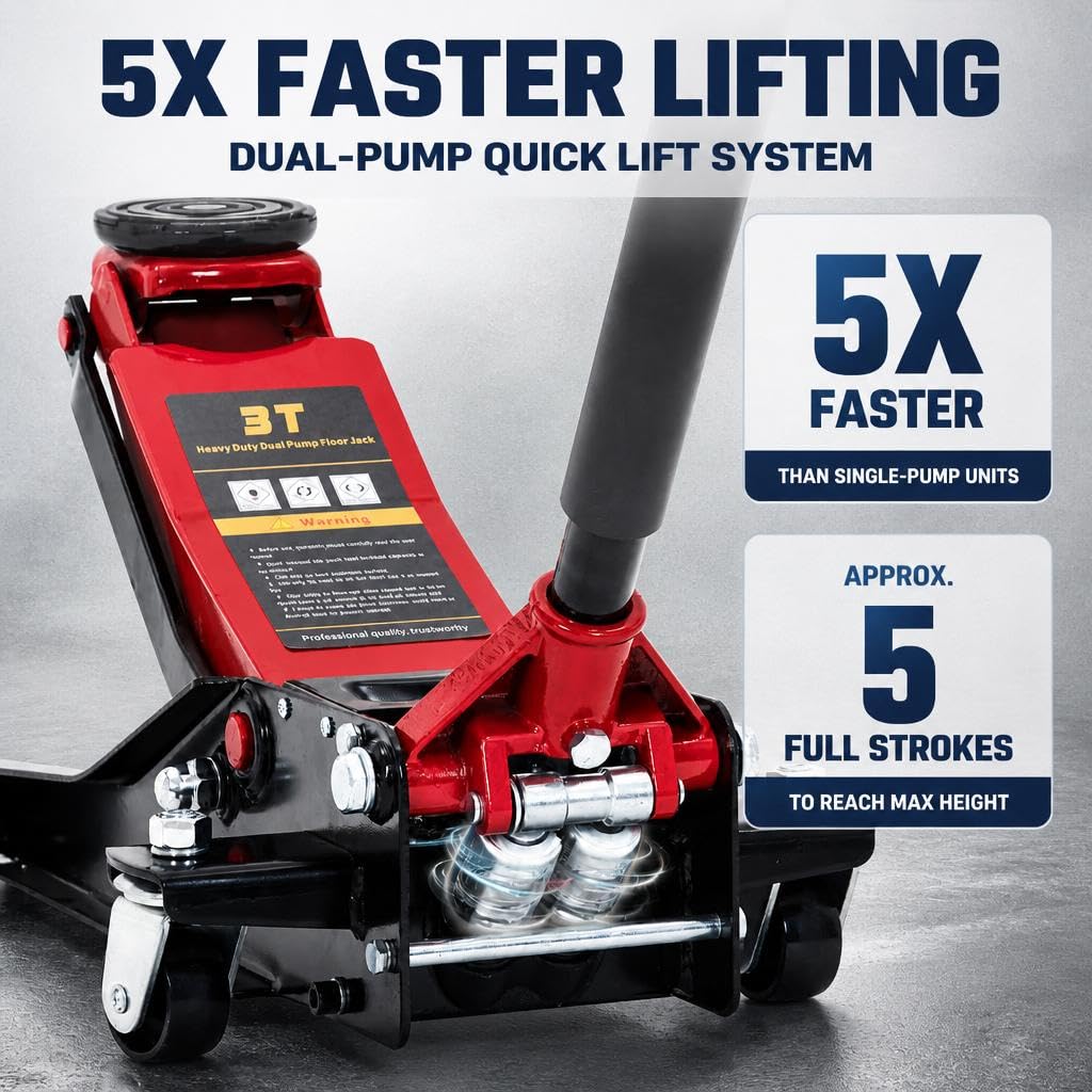 3 Ton Low Profile Steel Hydraulic Floor Jack I3983