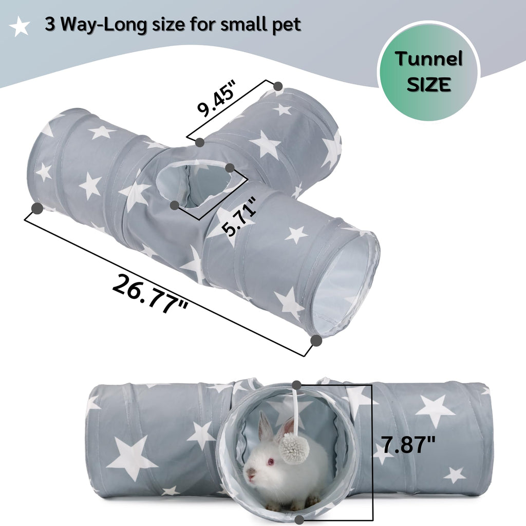 3 Way Collapsible Rabbit Tunnel Toy L7896