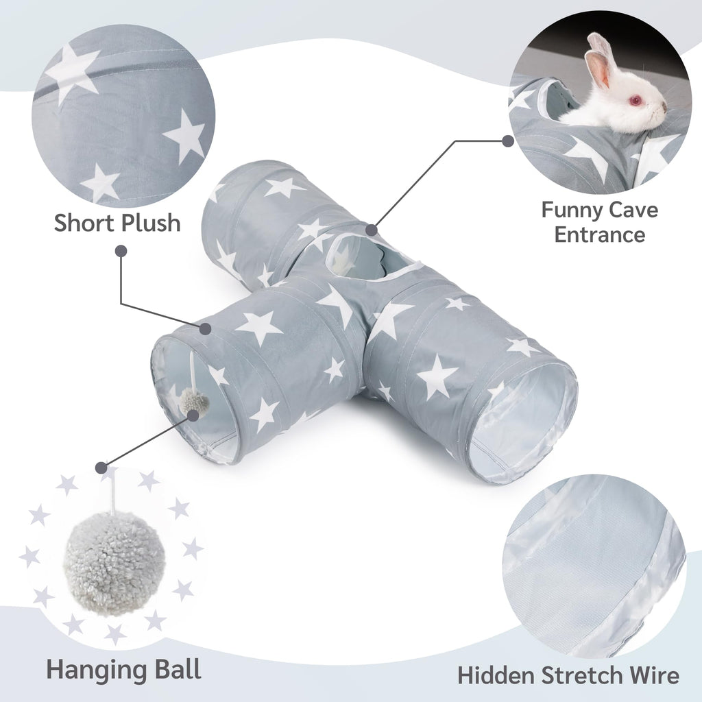 3 Way Collapsible Rabbit Tunnel Toy L7896
