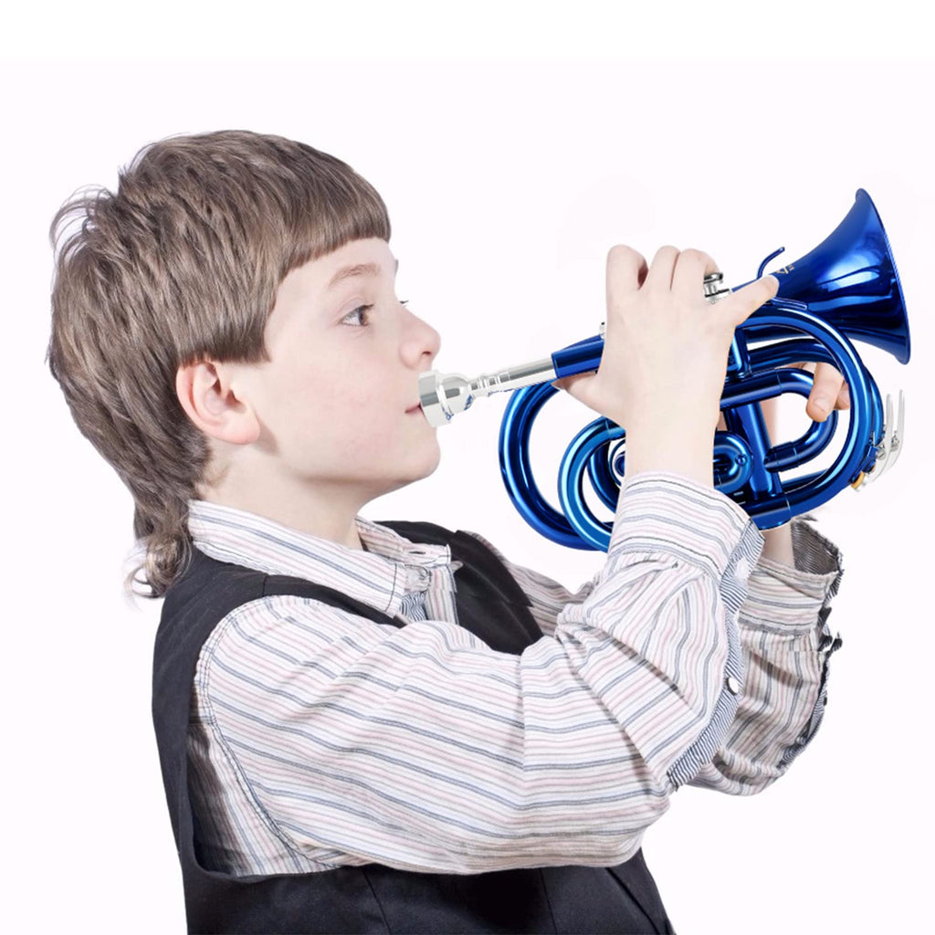 Bb Brass Pocket Trumpet with 7C Mouthpiece X4473