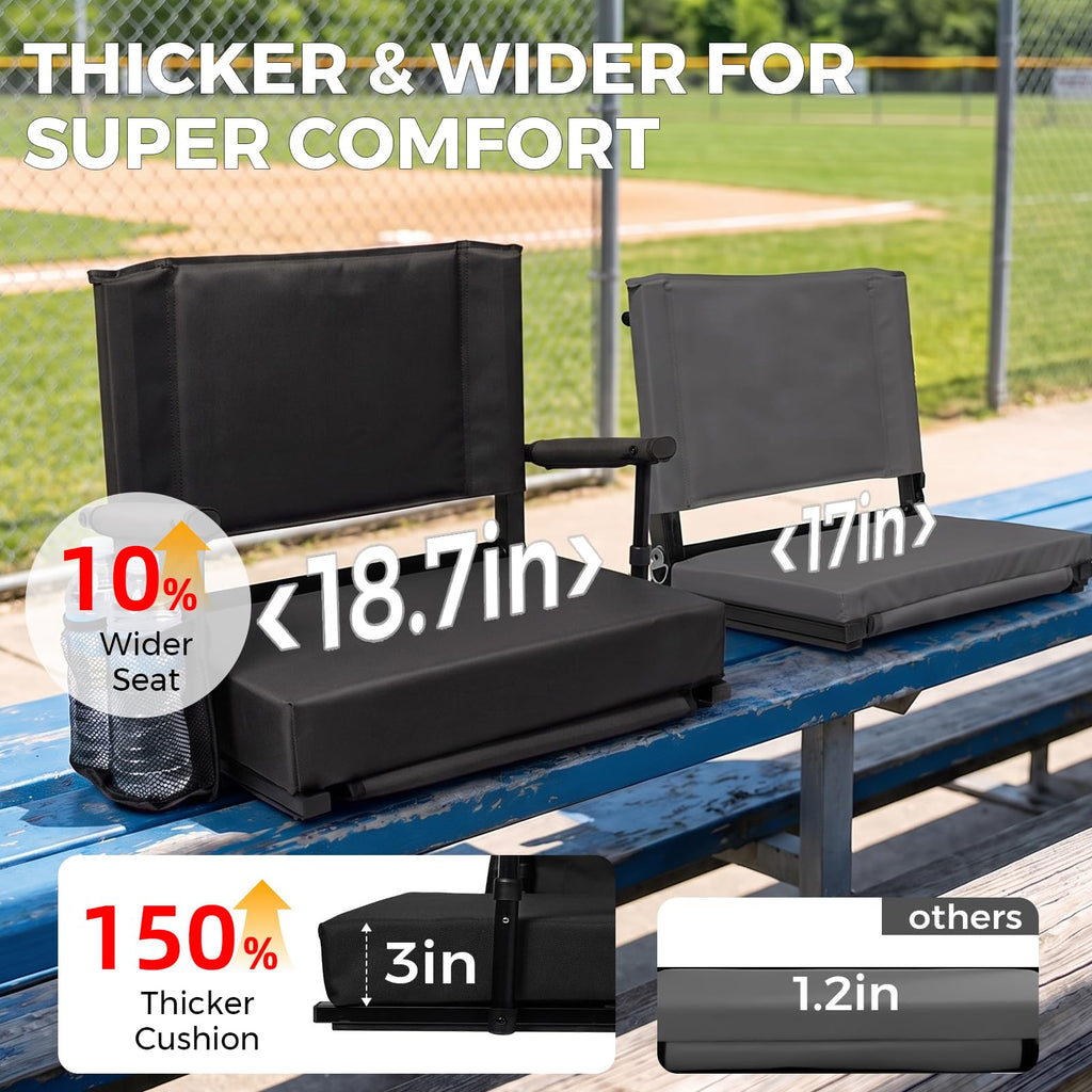 Bleacher Chair with Back & Cushion Y6010