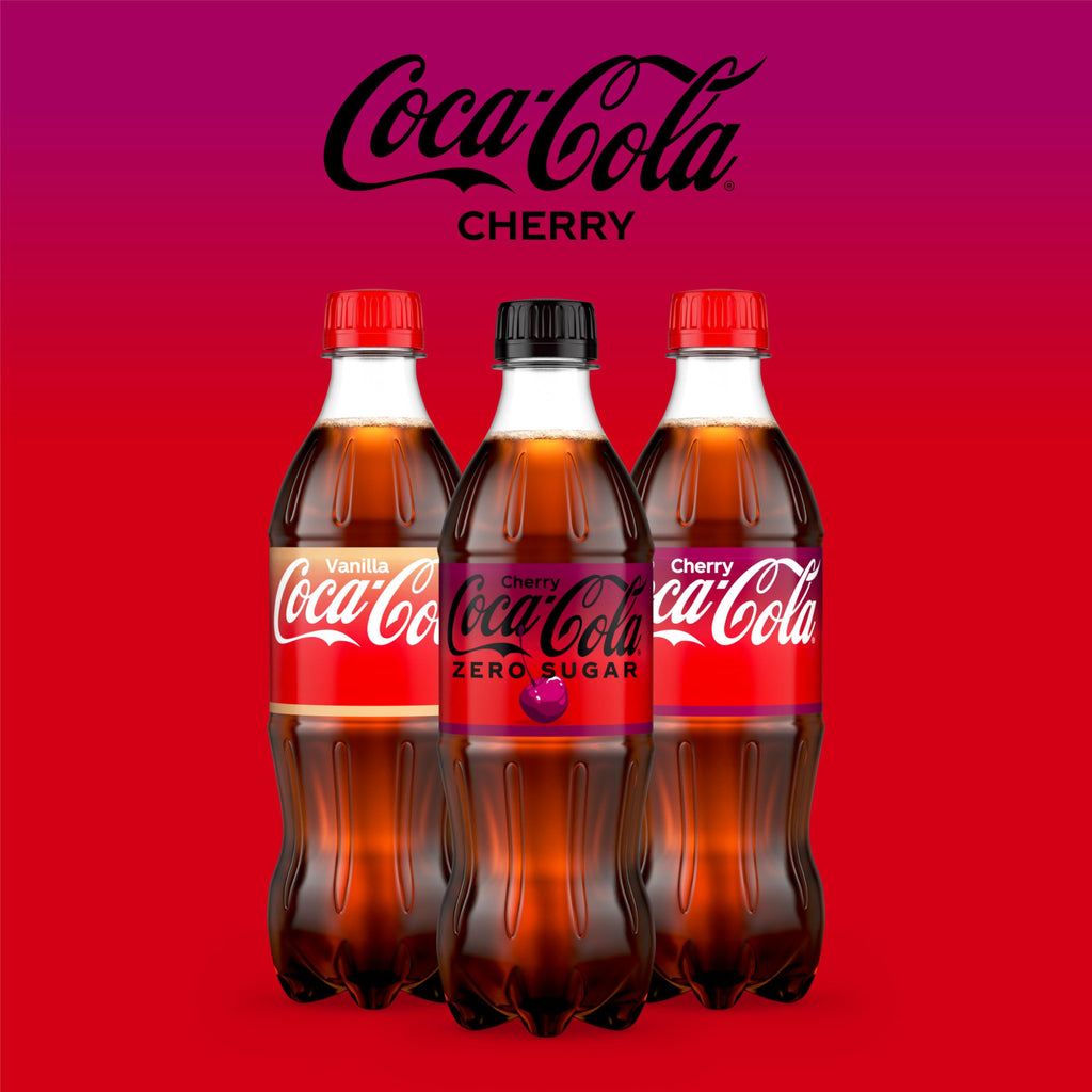 Cherry Soda Soft Drink Bottles, 16.9 fl oz, 6 Pack W432216