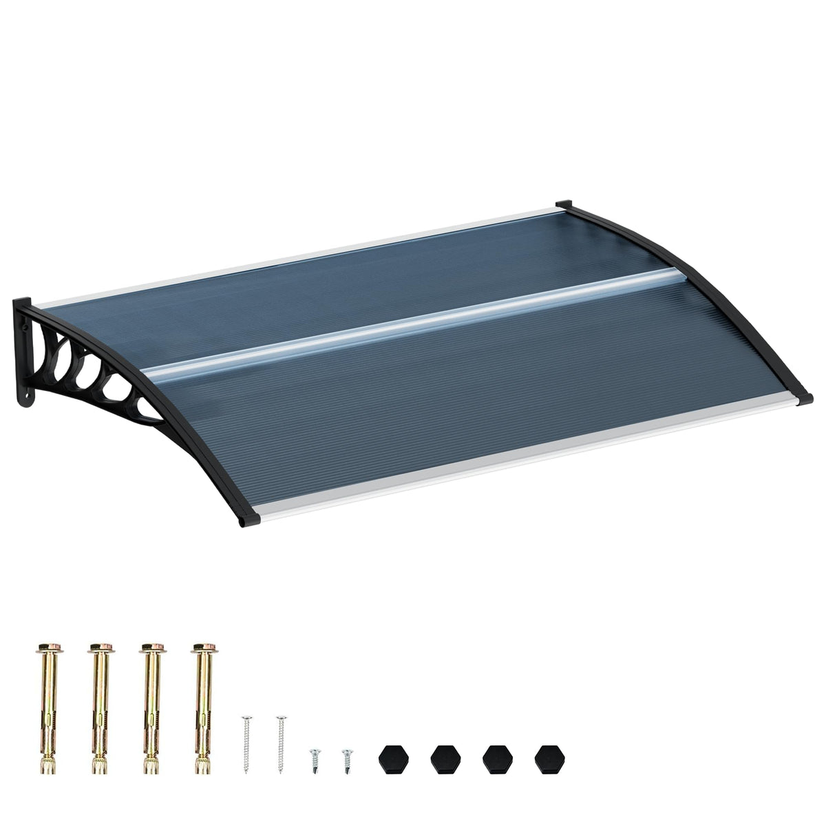 58.5x35 Inch Polycarbonate Patio Awning F148203