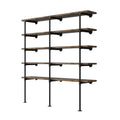14" Deep 3 Pc Industrial Wall Mount Pipe Shelf A24758