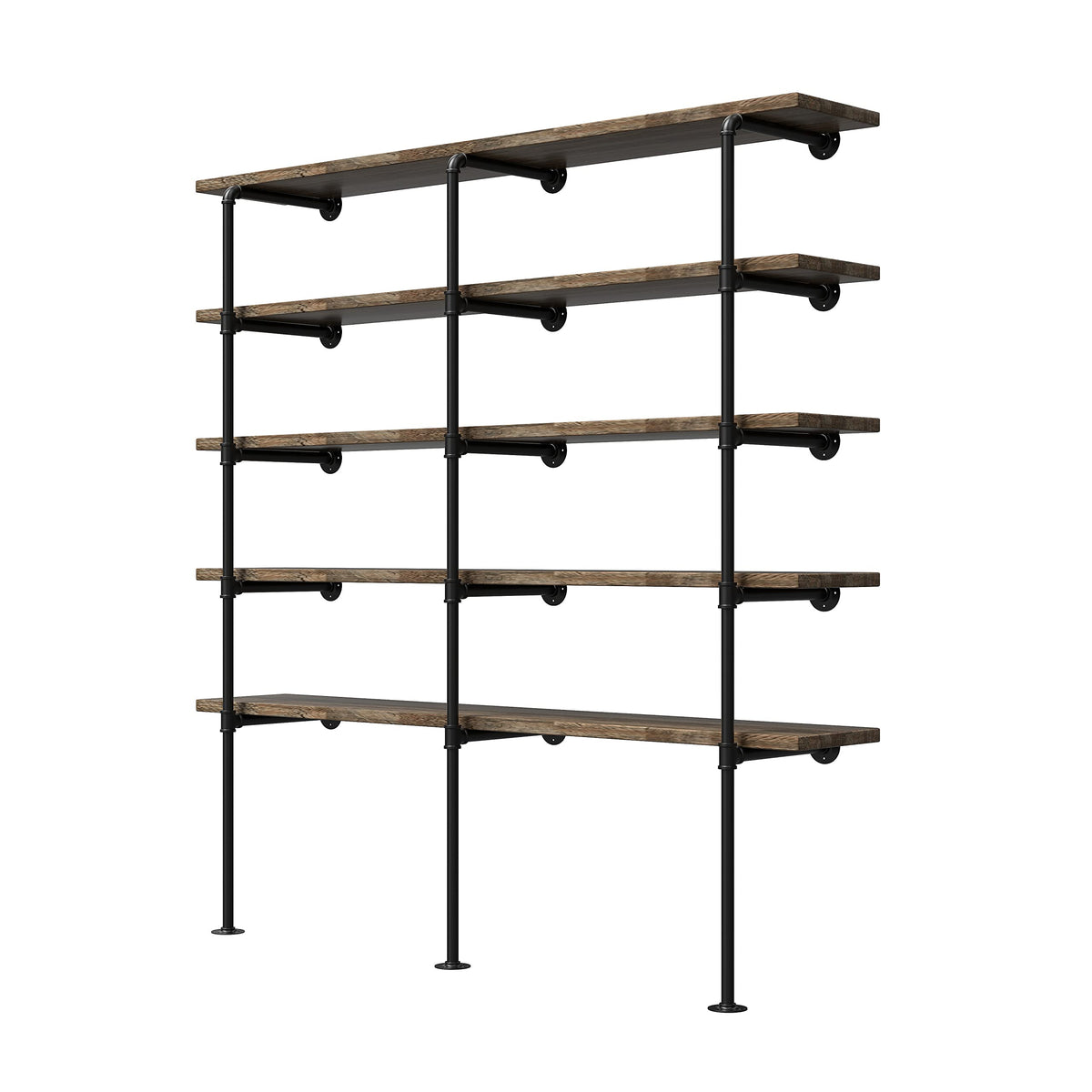 14" Deep 3 Pc Industrial Wall Mount Pipe Shelf A24758