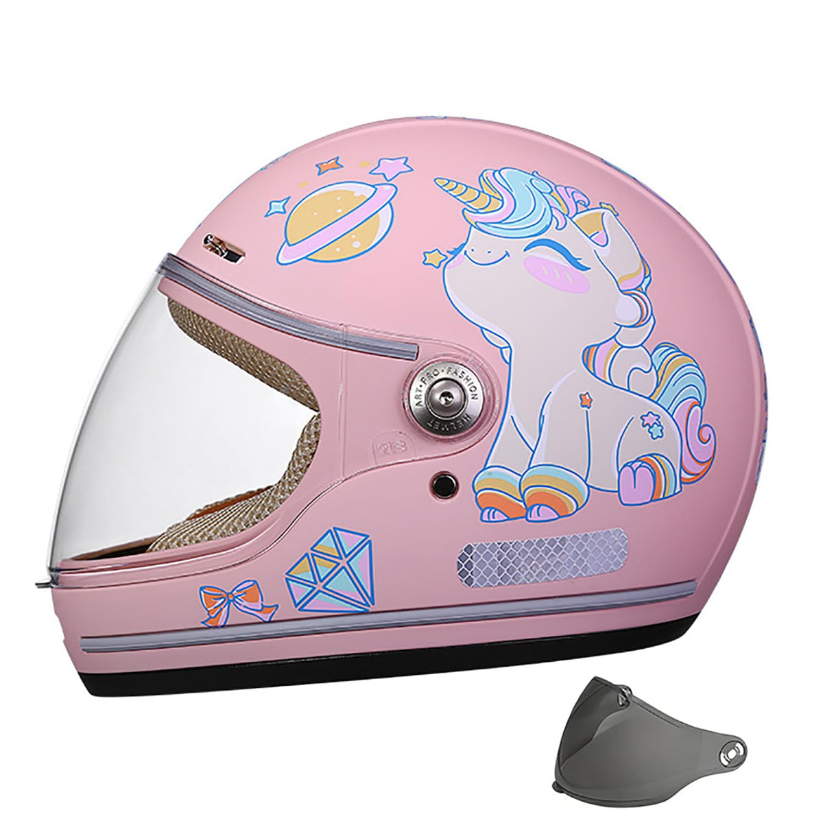 Kids Full Face Motorcycle Helmet with Visor, DOT Approved B9913