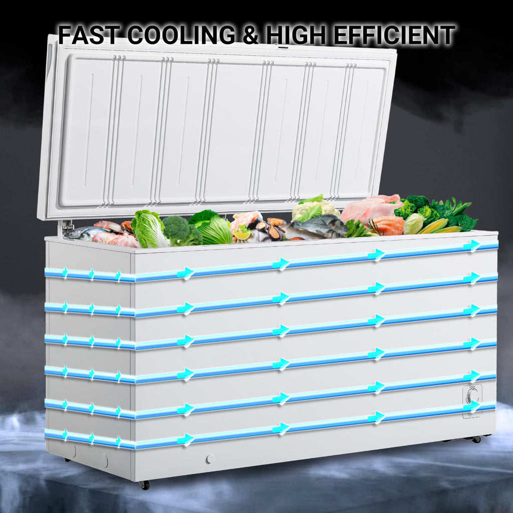 20 Cu. Ft White Chest Freezer with 2 Removable Basket F4975