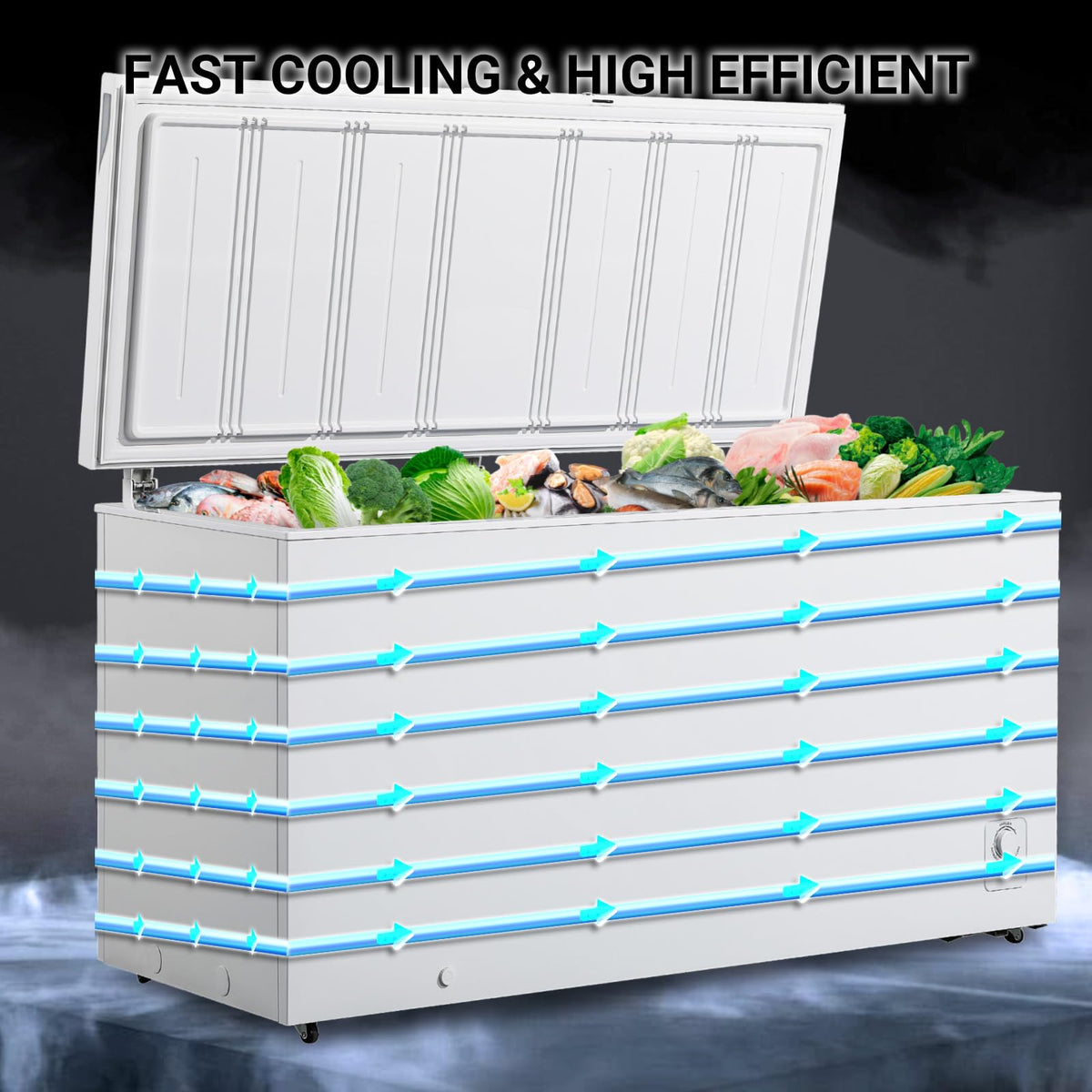 20 Cu. Ft White Chest Freezer with 2 Removable Basket F4975