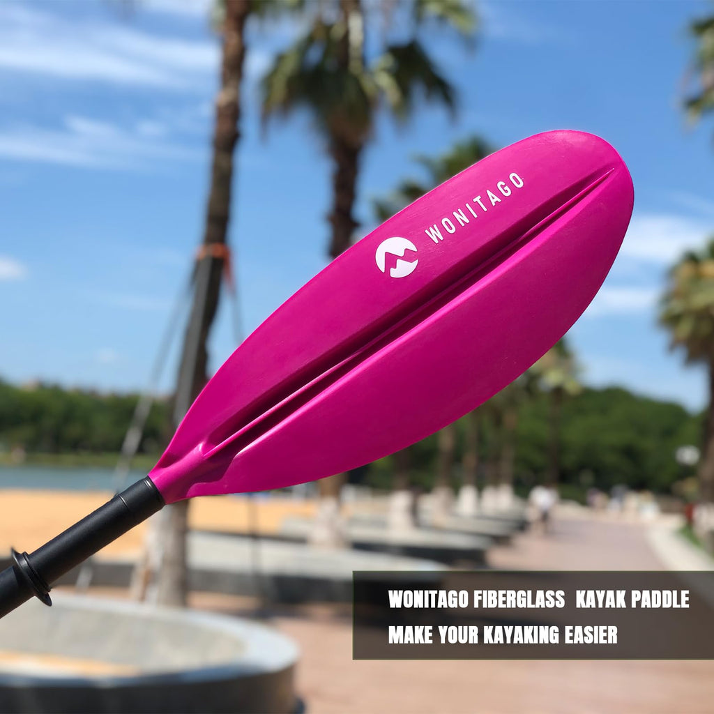 Adjustable Fiberglass Shaft PP Blade Kayak Paddle T35040