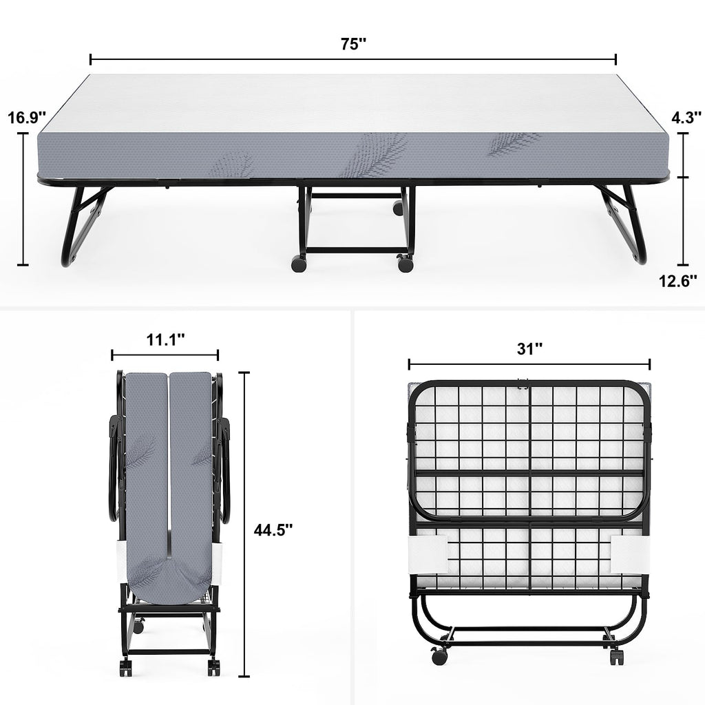 Folding Bed with Mattress B93641