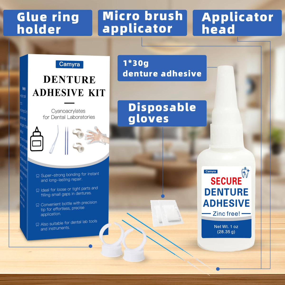 1 oz Clear Dental Bonding Glue U44710