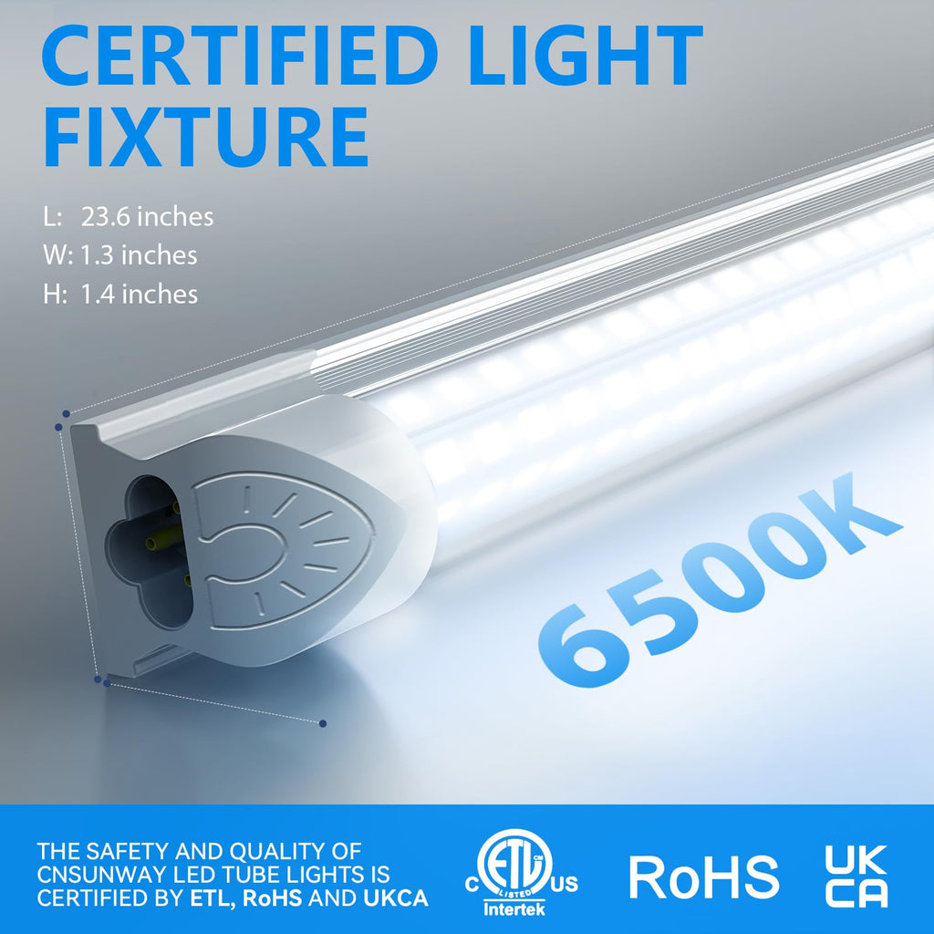 2FT 25W 3750LM 6500K Linkable LED Shop Light L62204