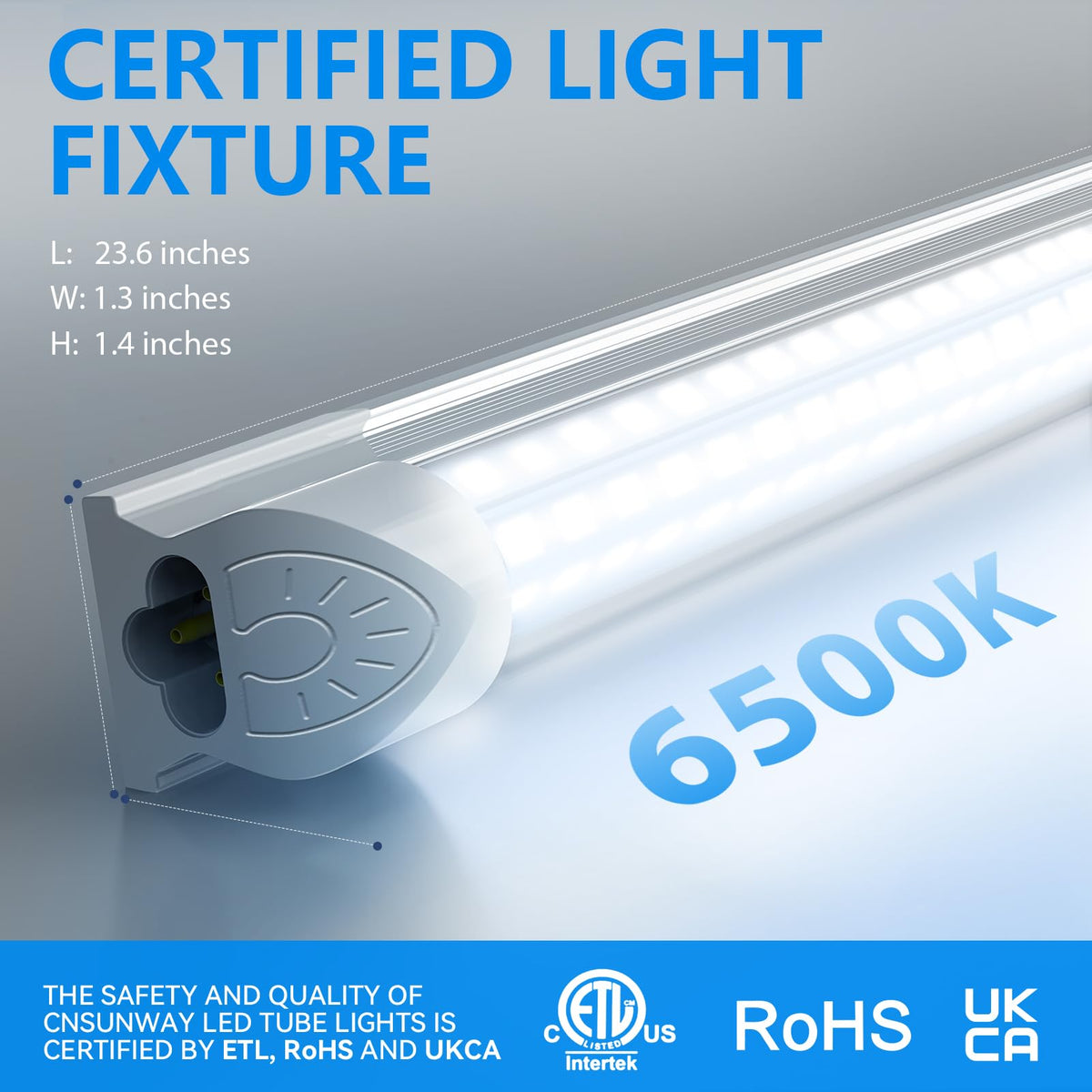 2FT 25W 3750LM 6500K Linkable LED Shop Light L62204