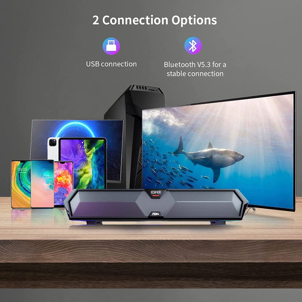 Computer Sound Bar with Deep Bass RGB Microphone Bluetooth 5.3 USB L98544