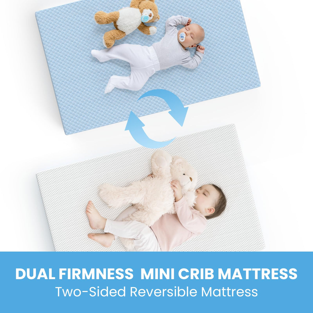 Mini Crib Mattress, 38x24x4 Inch Dual-Sided Gel Memory Foam Z84600