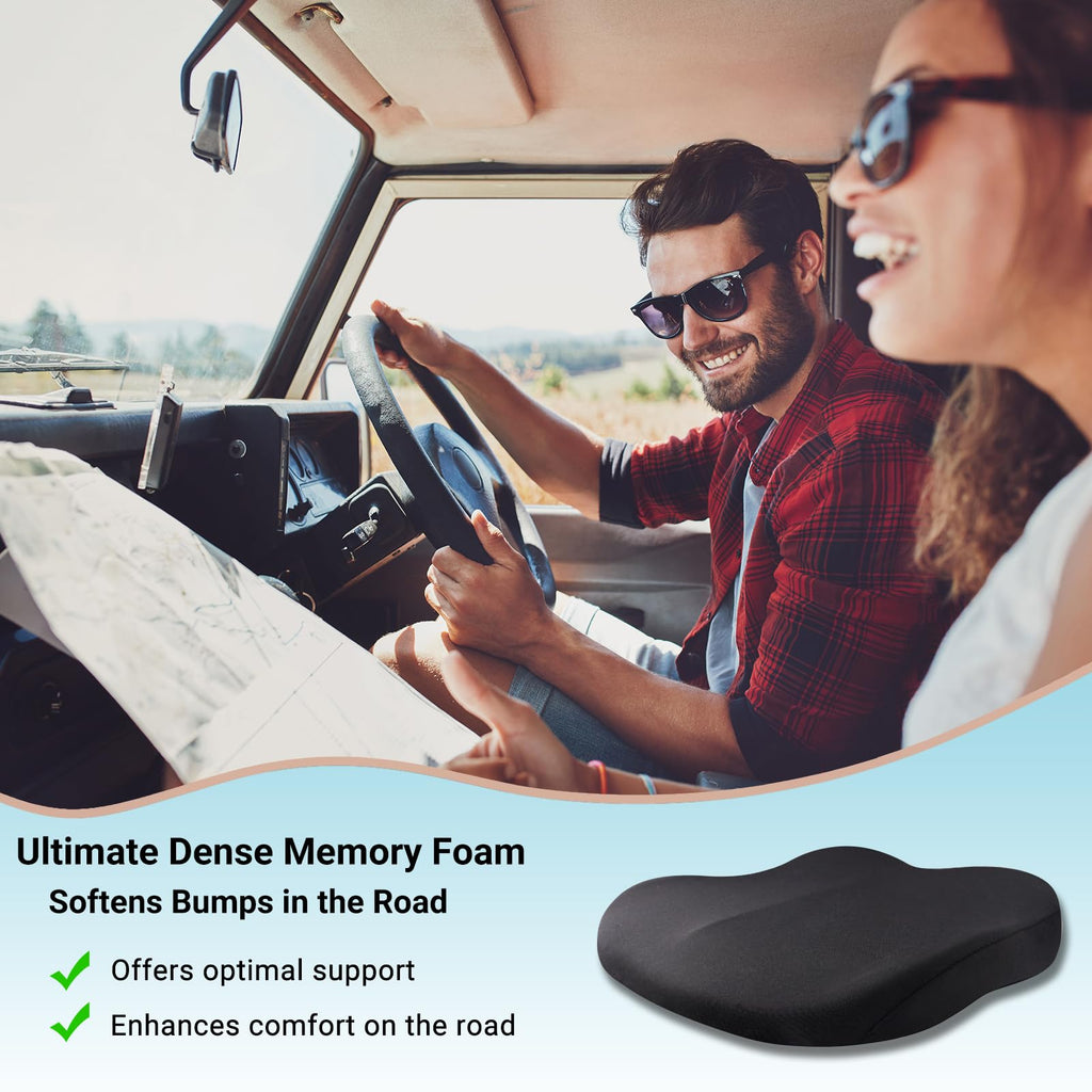 Black Memory Foam Car Seat Cushion M809