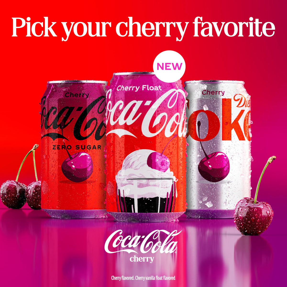 Cherry Soda Soft Drink Bottles, 16.9 fl oz, 6 Pack W432216