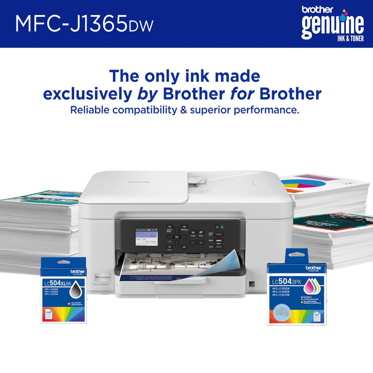 Wireless Color Inkjet All-in-One Printer with Automatic Duplex Printing M45164