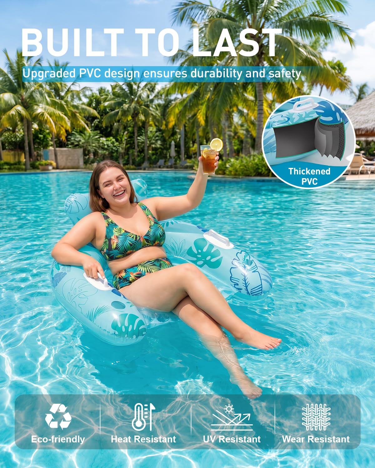 Inflatable Pool Floats with Cup Holders B14614