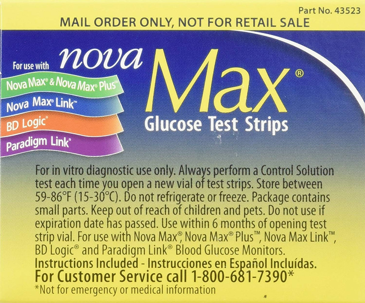 Glucose Test Strips, Box of 50 Strips I56991