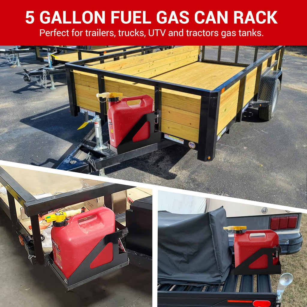 5 Gallon Trailer Gas Can Holder Rack I339