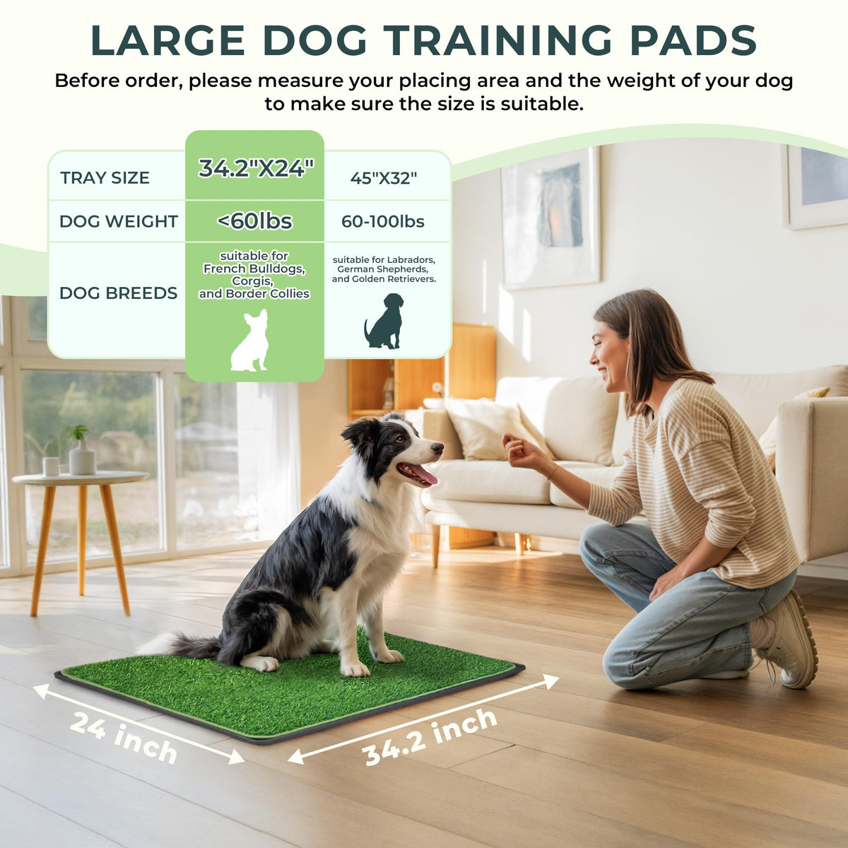 Dog Grass Pad with Tray 34.2"x24" C485