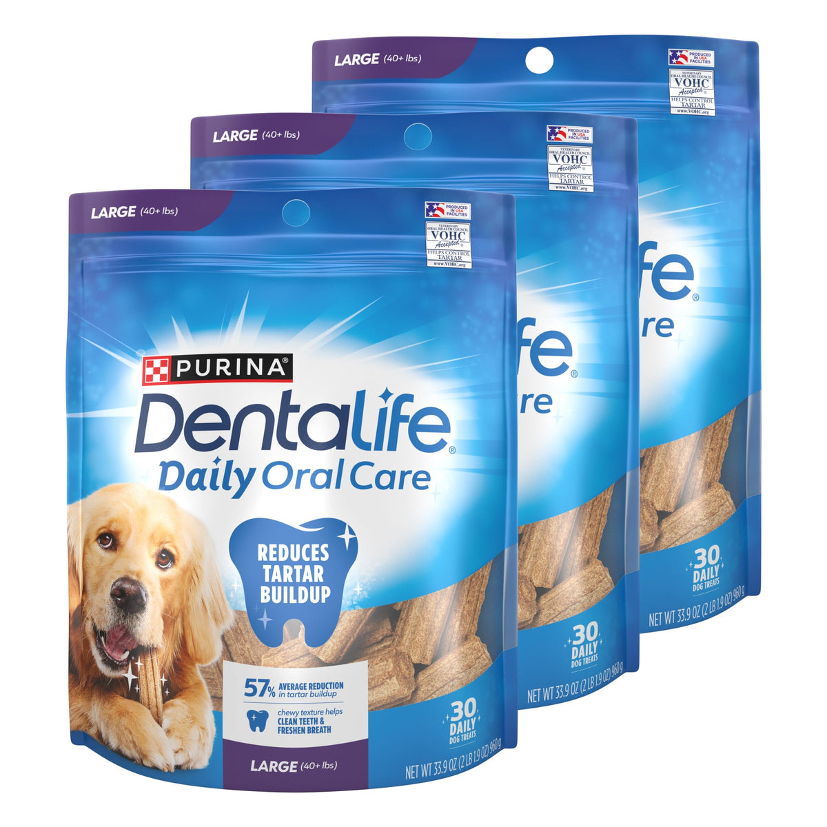 Daily Oral Care Dental Chews for Large Dogs 90 ct T6656