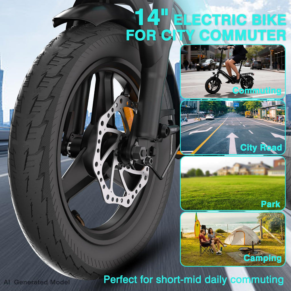 Folding Electric Bike 400W 36V 10Ah 14" A7925
