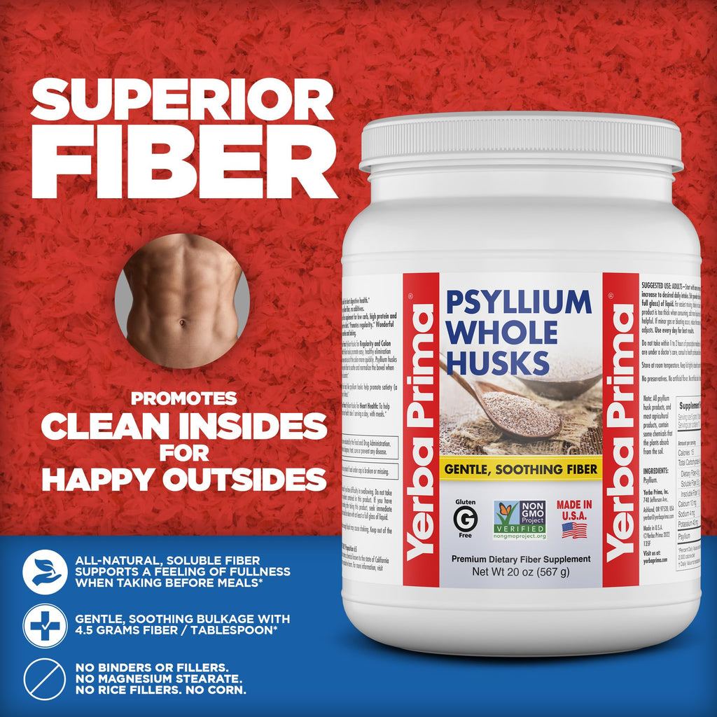 Psyllium Whole Husks Fiber Supplement 20oz Z618