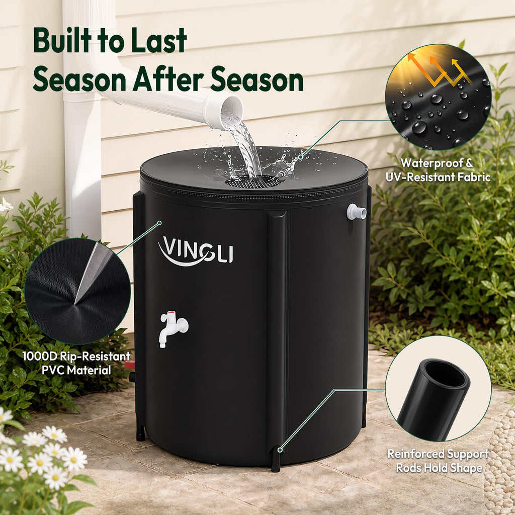 Collapsible 50 Gallon Rain Barrel H673413