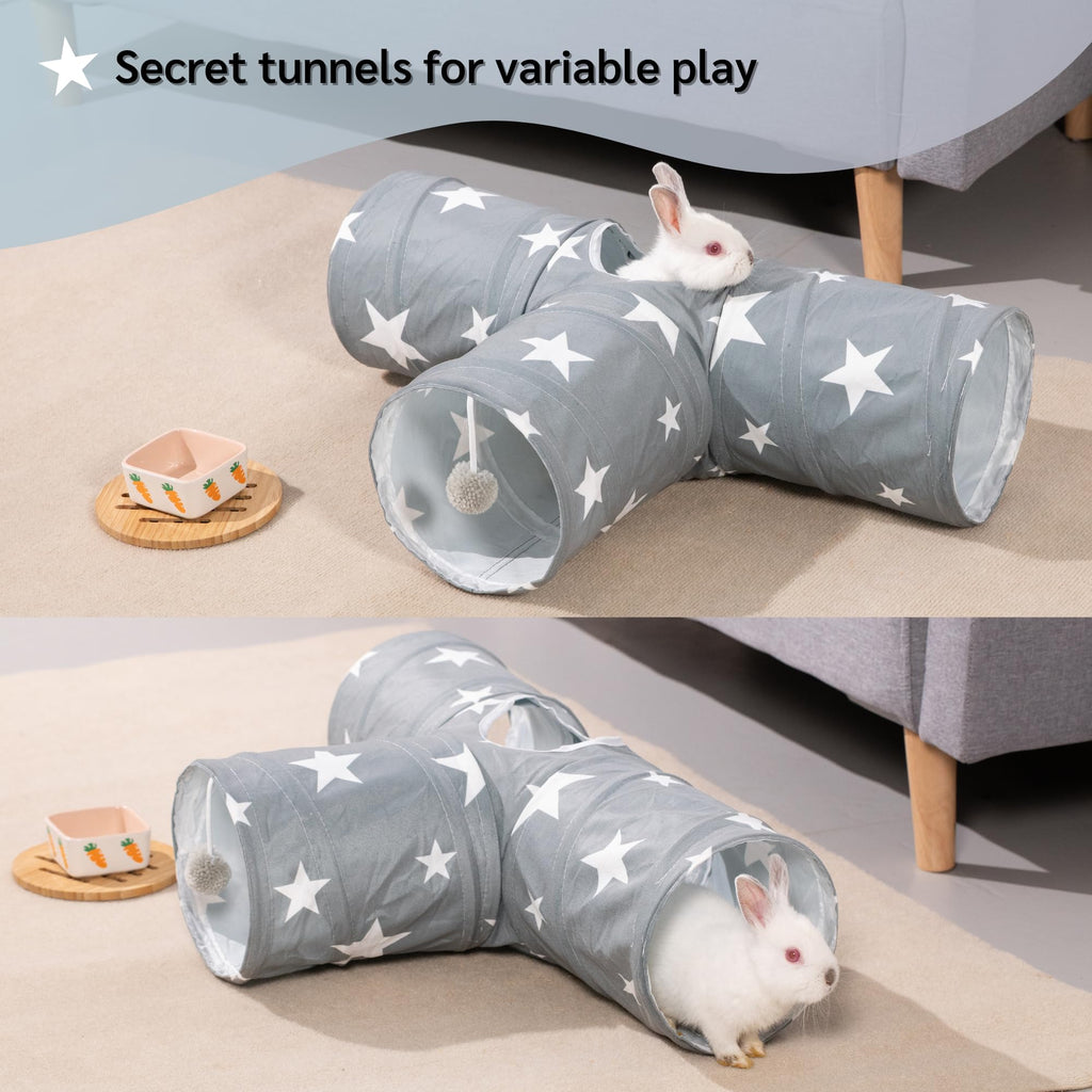 3 Way Collapsible Rabbit Tunnel Toy L7896