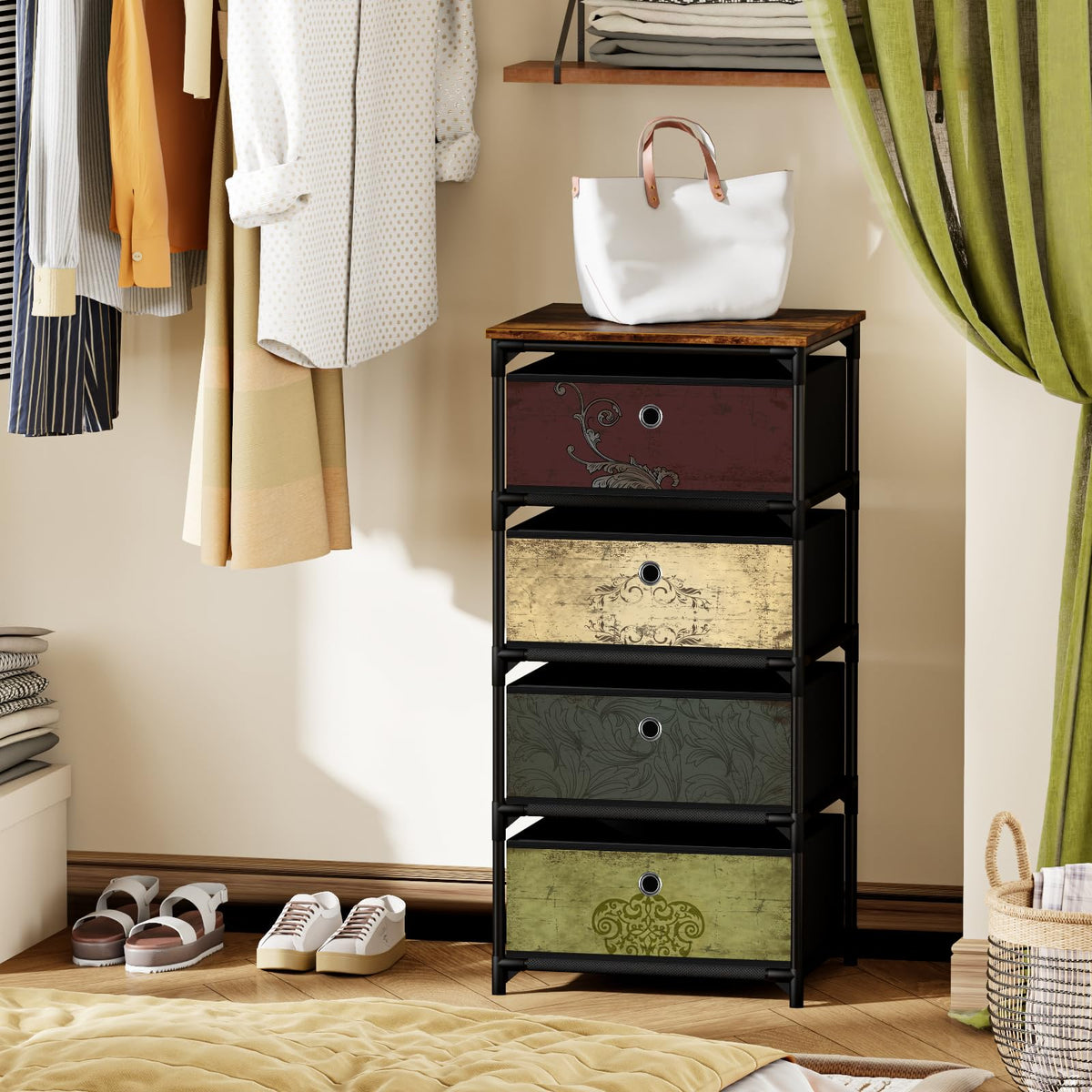 4 Drawer Fabric Storage Unit N2371