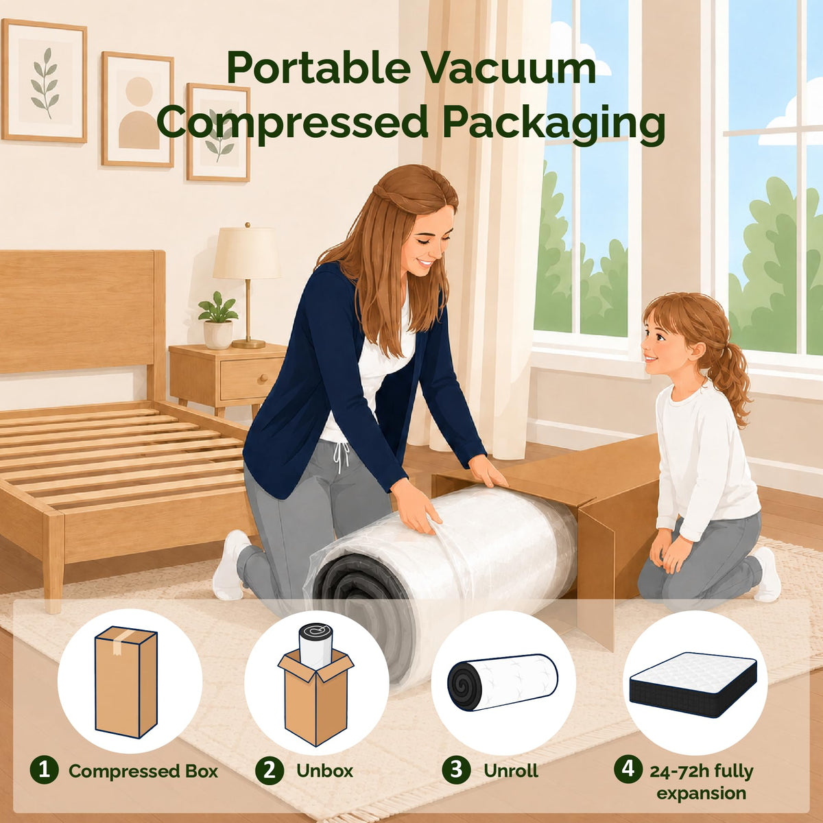 Full Size 12 Inch Hybrid Innerspring Mattress Z7898