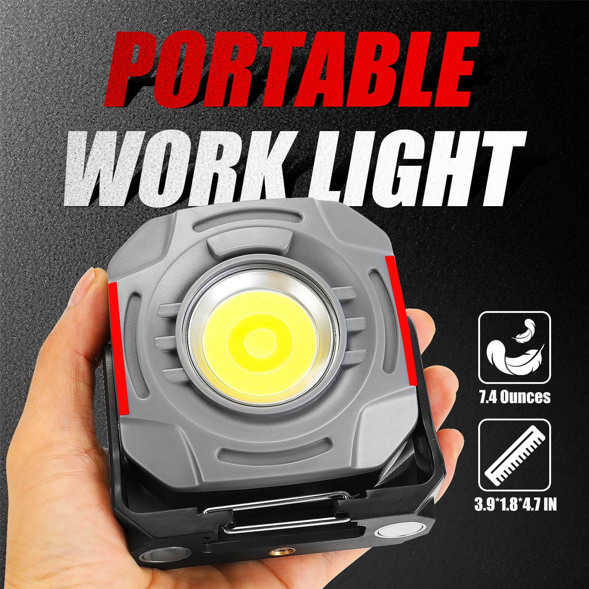 Magnetic Rechargeable Job Site Light with Hook T9670