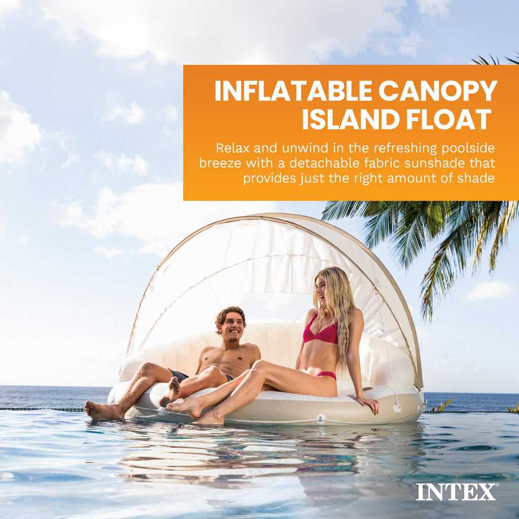 Inflatable Pool Float Lounge with Sunshade H955
