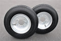 4.80-8 Trailer Tire & Wheel, 6 Ply, 4 Lug Galvanized, Set of 2 T11176