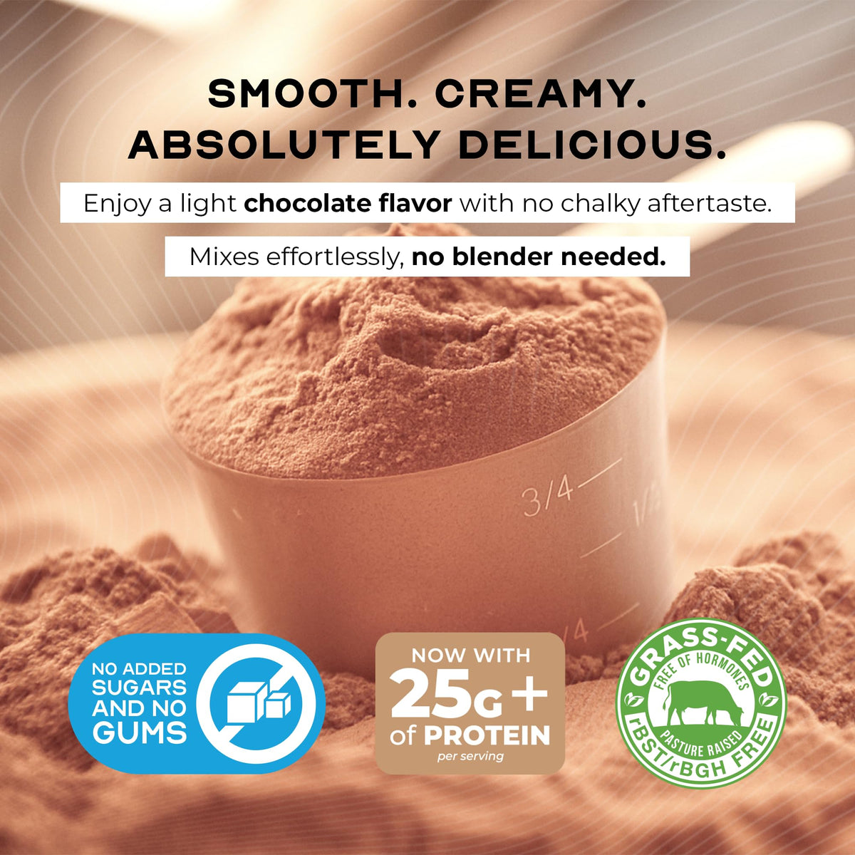 Grass-Fed Whey Protein Isolate Powder, Chocolate (5lb) J1605