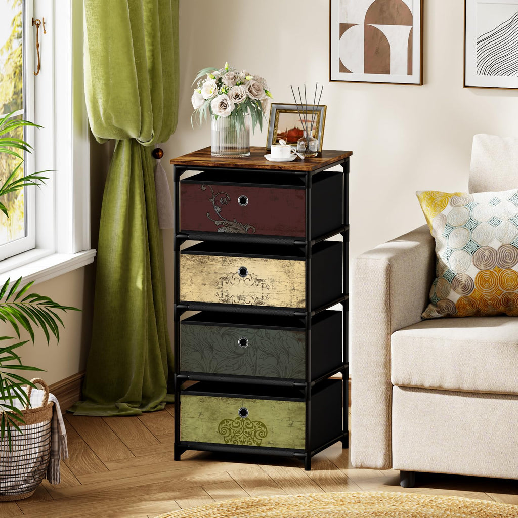4 Drawer Fabric Storage Unit N2371