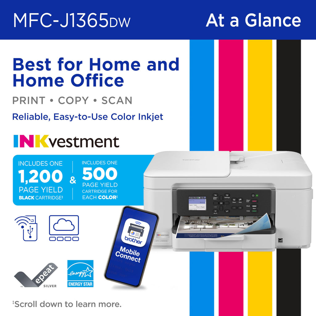 Wireless Color Inkjet All-in-One Printer with Automatic Duplex Printing M45164