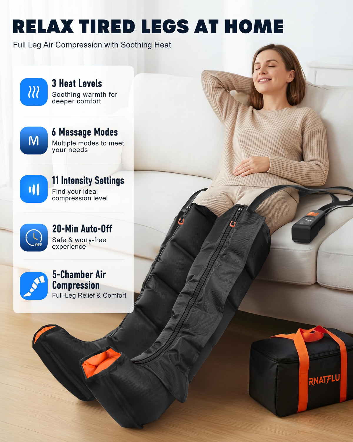Air Compression Leg Massager with Heat P33615