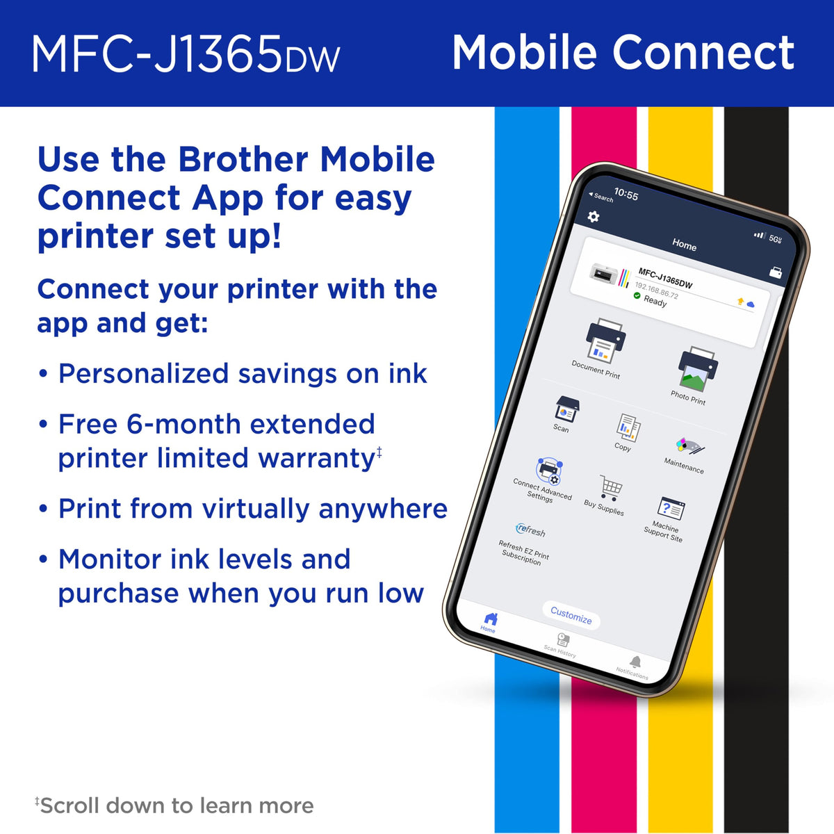 Wireless Color Inkjet All-in-One Printer with Automatic Duplex Printing M45164