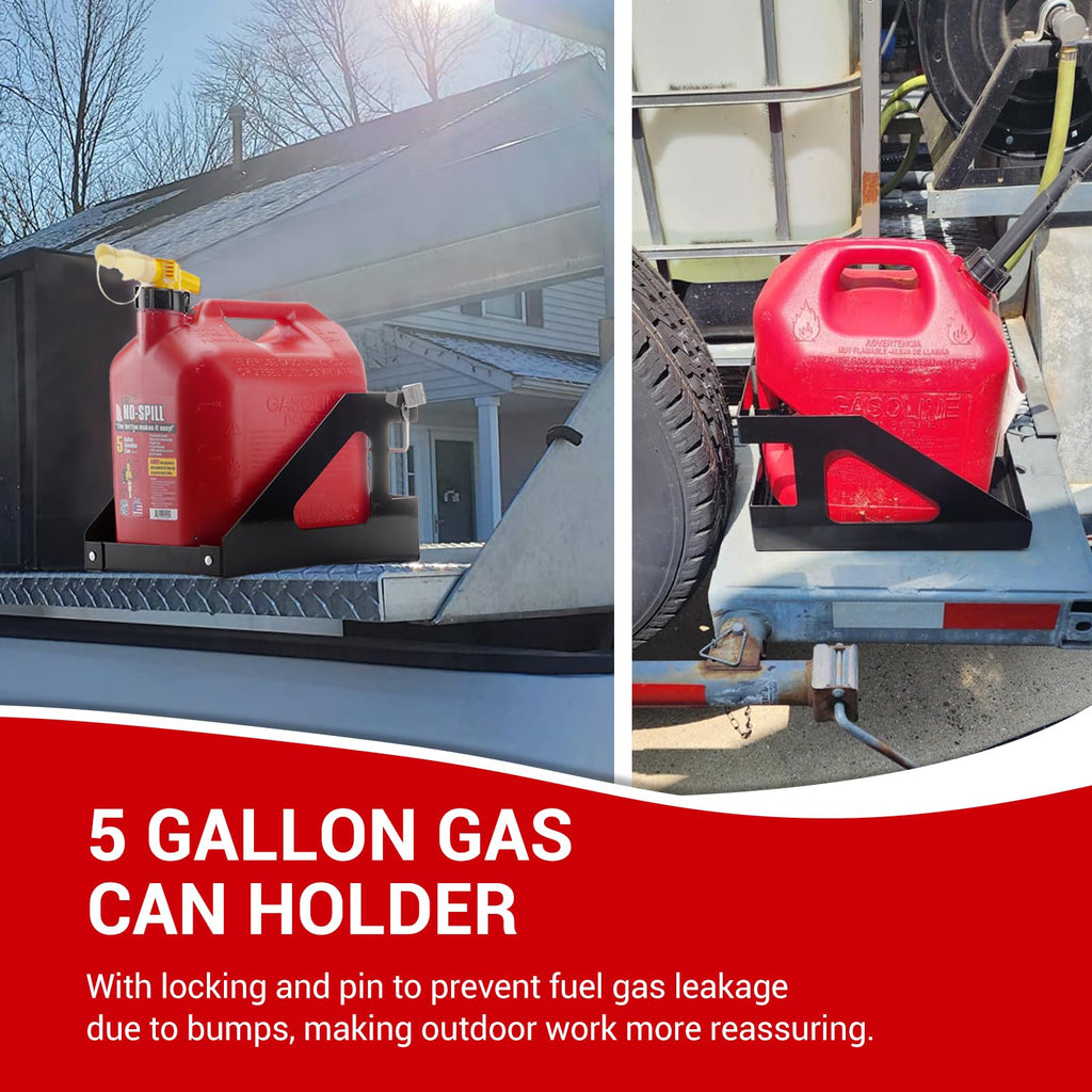 5 Gallon Trailer Gas Can Holder Rack I339