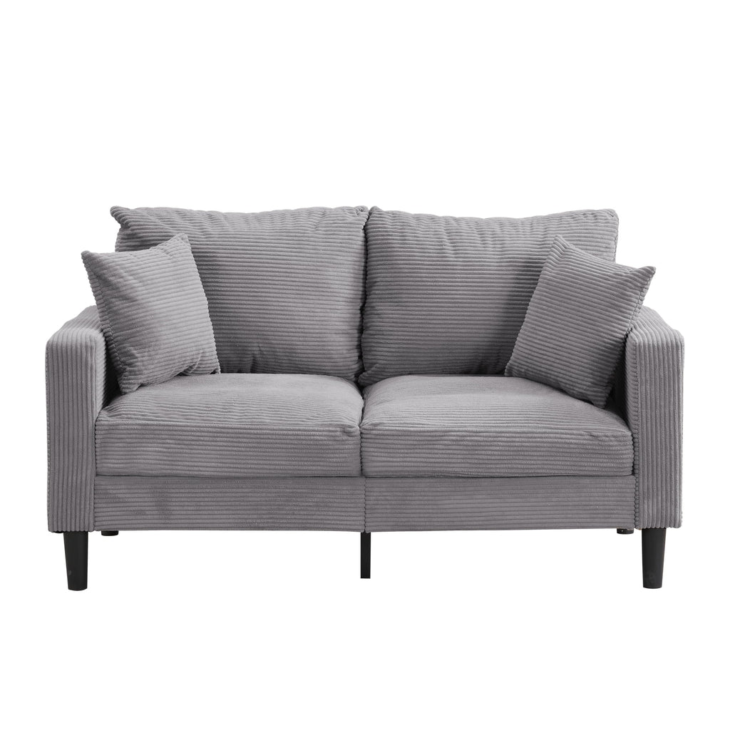 Light Gray Upholstered 2 Seat Loveseat Sofa A85970