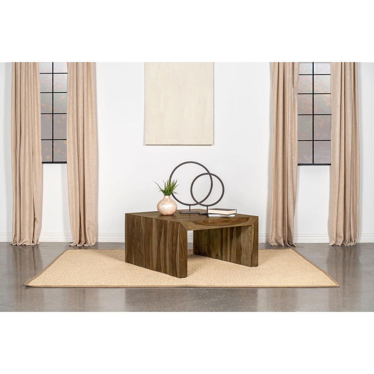 Solid Wood Square Coffee Table 34x34x18 Inches I87454